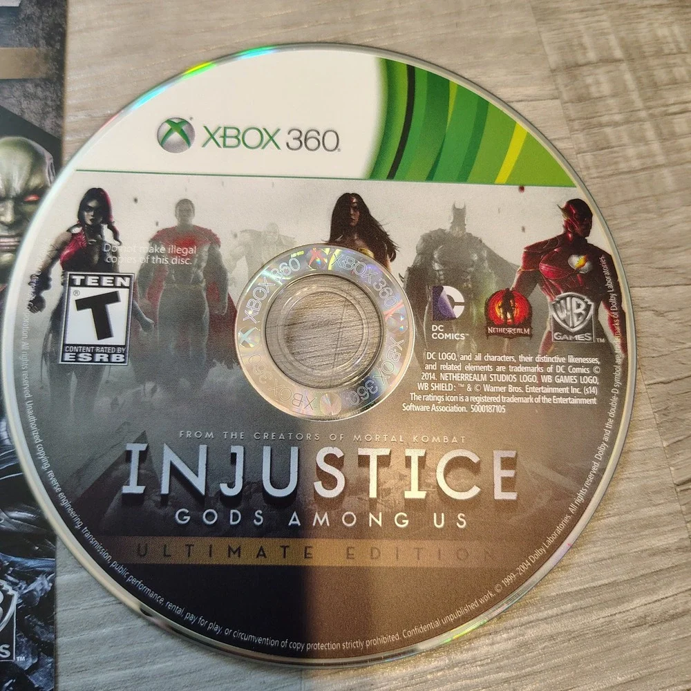Xbox Game Lot Injustice 1 & 2 Ultimate Legendary Edition Mortal Kombat X